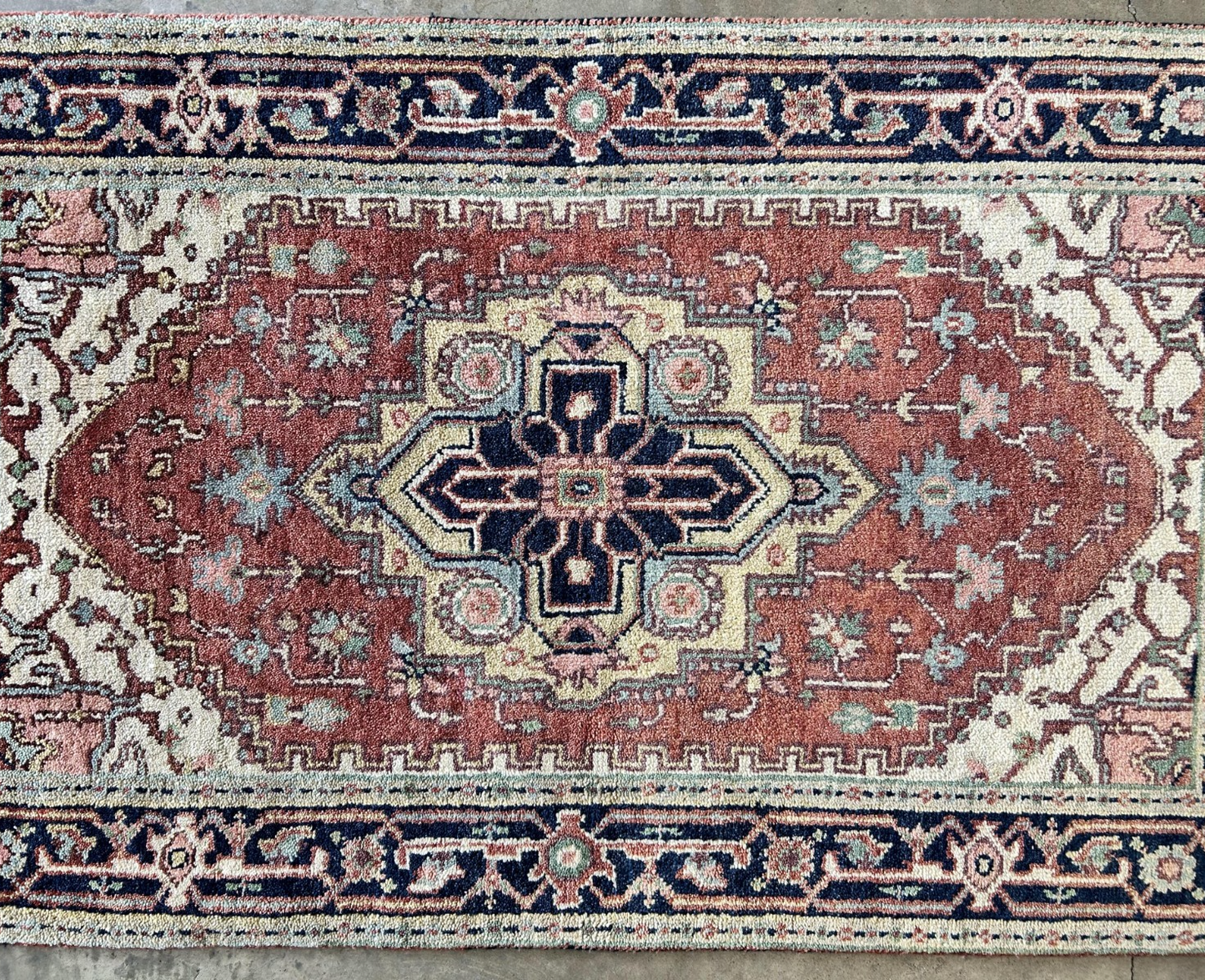 3'x5' Hand-Knotted 100% Wool Pile IndoSerapi Rug