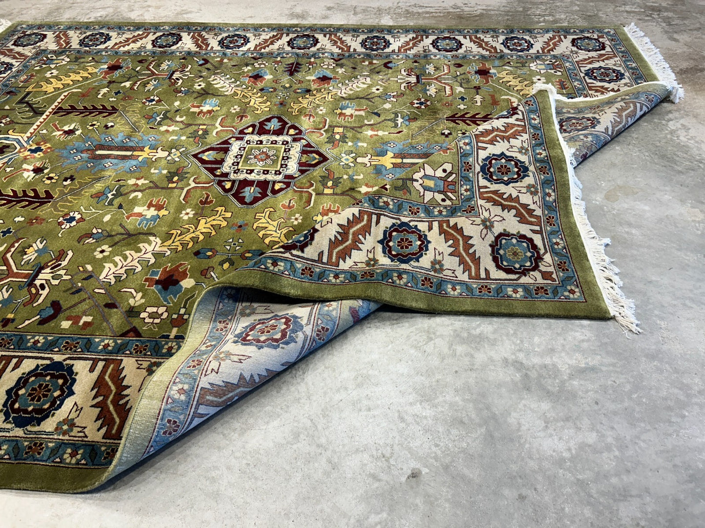 8'10"x11'8" Hand-Knotted 100% Wool Pile Oriental Rug