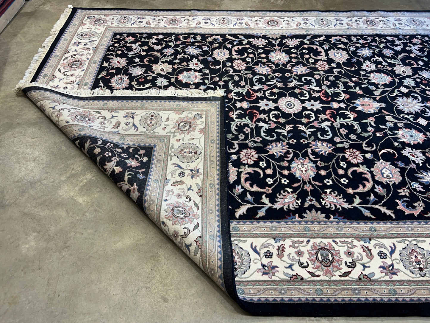 9'x12' Hand-Knotted 100% Lamb Wool Pile Oriental Rug