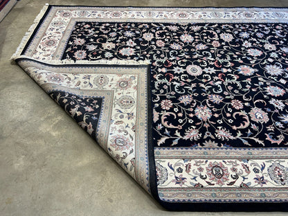 9'x12' Hand-Knotted 100% Lamb Wool Pile Oriental Rug