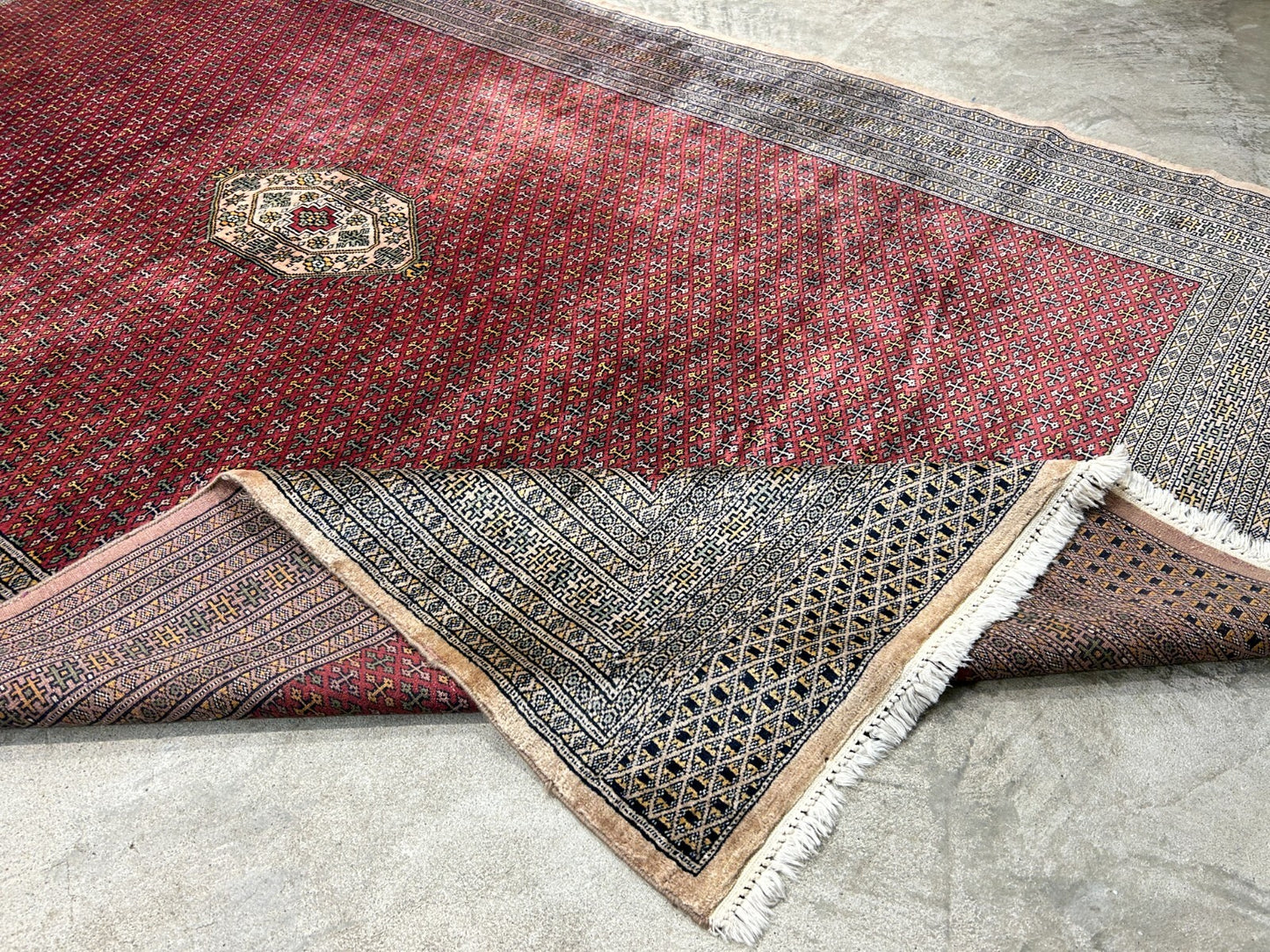 6'x9' Vintage Old Hand-Knotted Wool Oriental Rug - Area Carpet