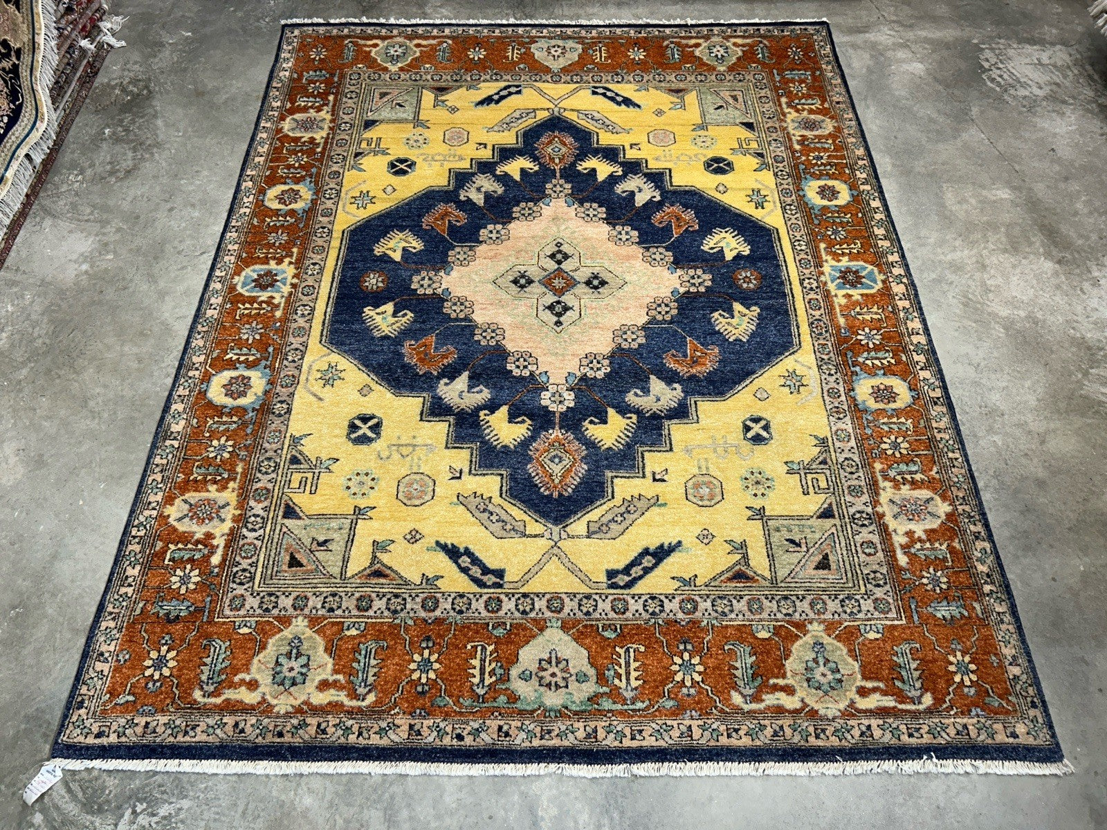 8’x10’1” Hand-Knotted 100% Wool Pile Indoserapi Area Rug - Carpet