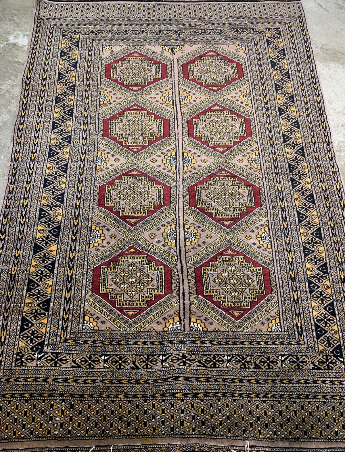 4'0" x 5'11" Hand-Knotted 100% Wool Pile Bokhara Area Rug - Handmade Carpet