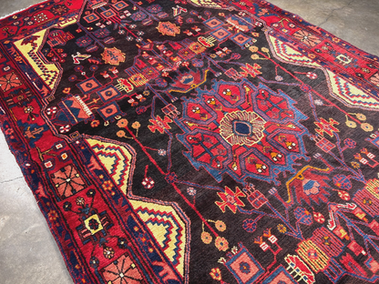 5'3" x 10'3" Hand-Knotted 100% Wool Pile Nahavande Area Rug - Carpet