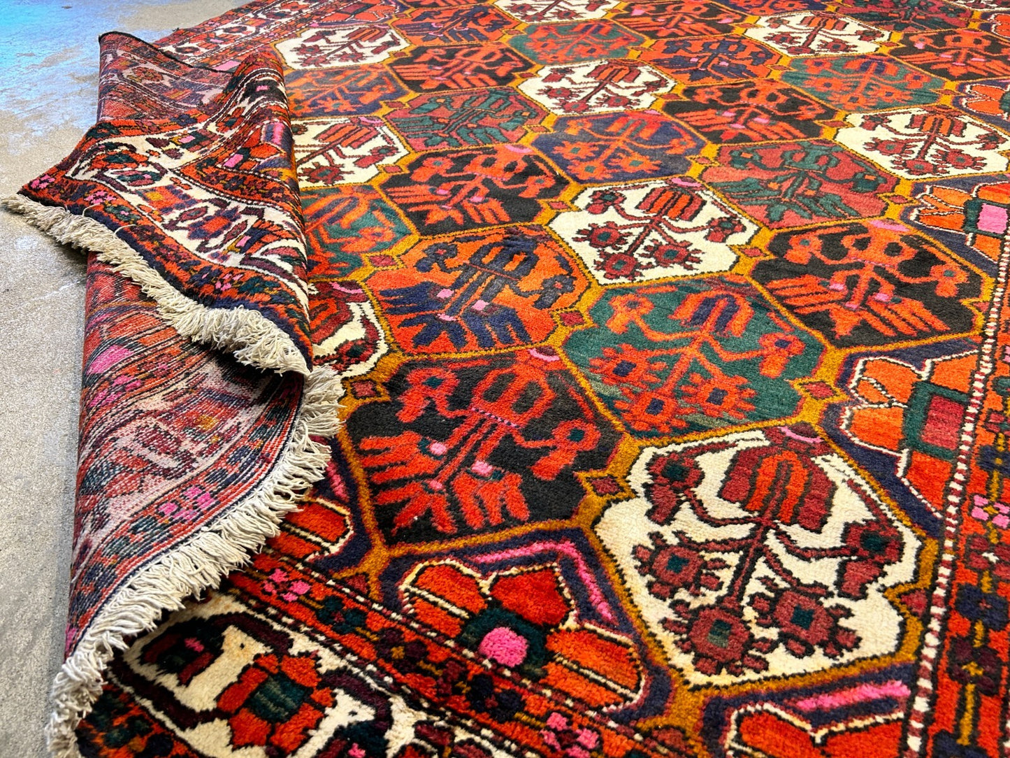 6'9"x9'9" Hand-Knotted 100% Lamb Wool Bakhtiarie Carpet - Area Rug