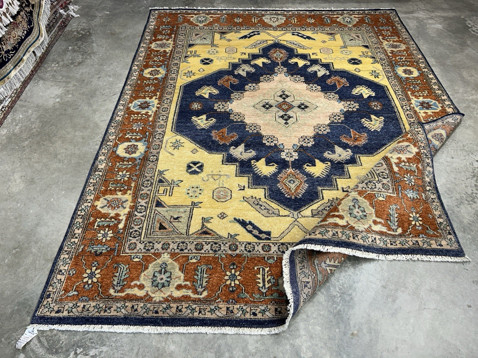 8’x10’1” Hand-Knotted 100% Wool Pile Indoserapi Area Rug - Carpet