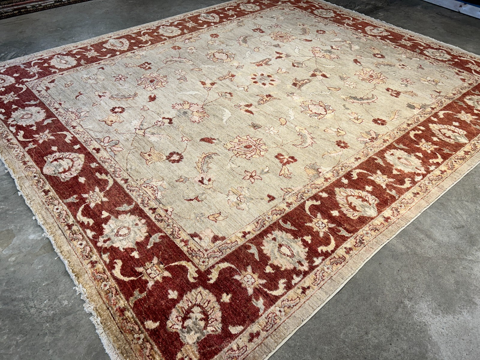 9'x12' Hand-Knotted 100% Wool Pile Indo-Agra Carpet - Area Rug