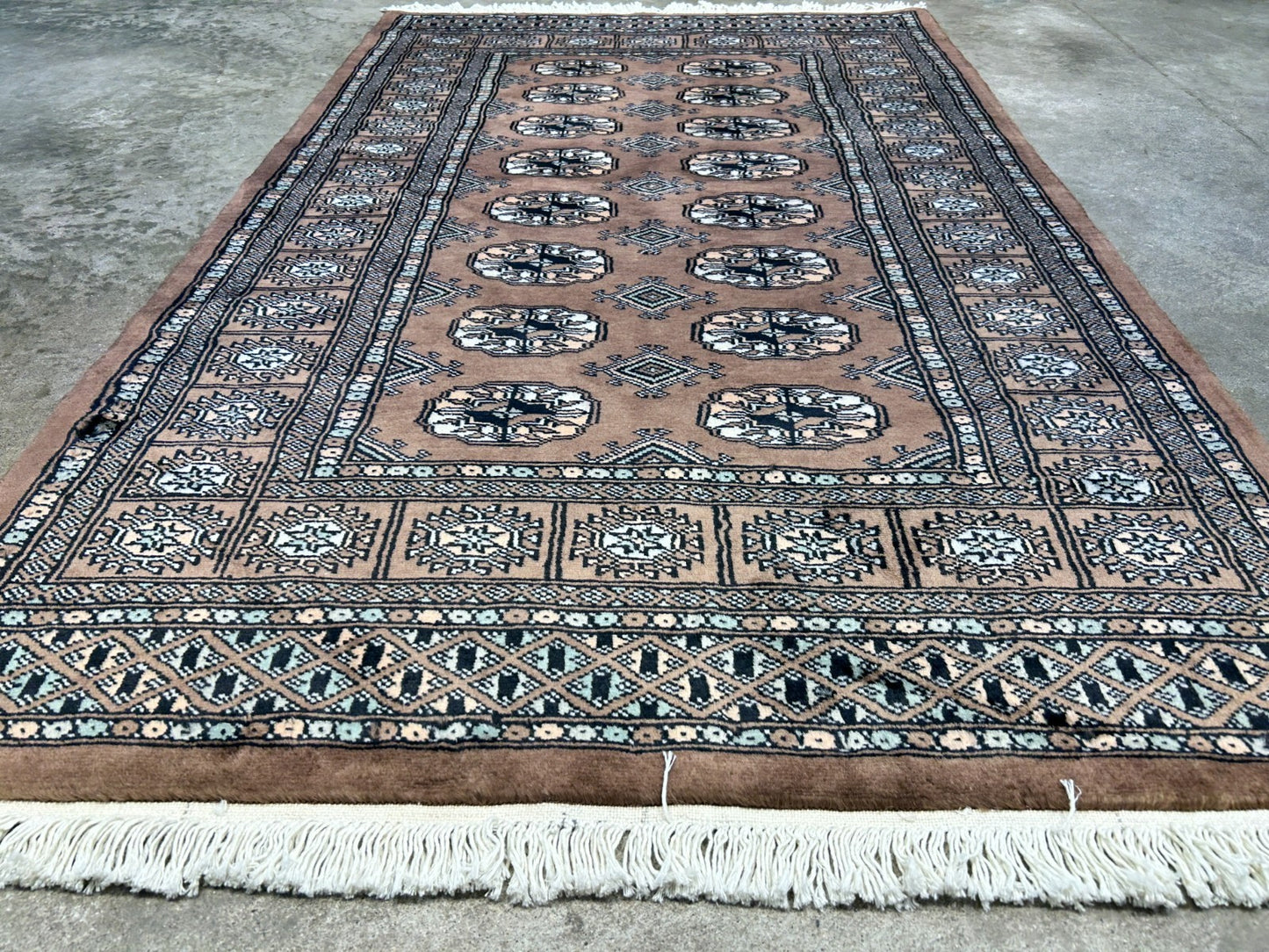 3'1"x5' Hand-Knotted 100% Wool Pile Bokhara Rug