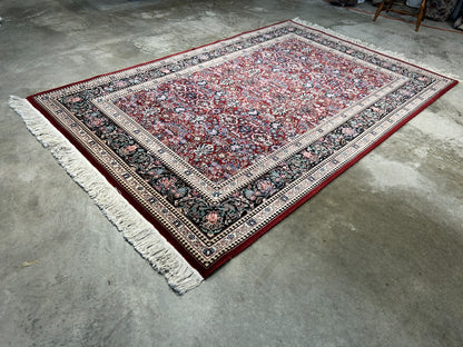 5'9"x8'9" Hand-Knotted 100% Wool Pile SinoPersian Carpet - Area Rug