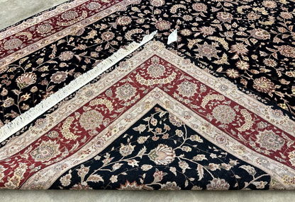 8'6"x11'6" Hand-Knotted Wool & Silk Pile Sinopersian Carpet - Area Rug