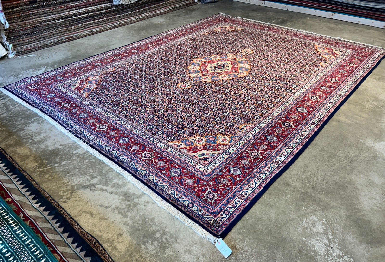 8'11"x11'8" Hand-Knotted 100% Wool Pile Bidjar Rug