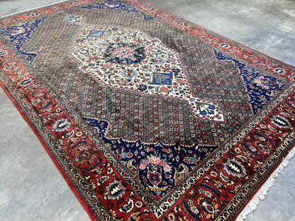 6'6"x10'0" Hand-Knotted 100% Wool Pile Bakhtiarie Carpet - Area Rug