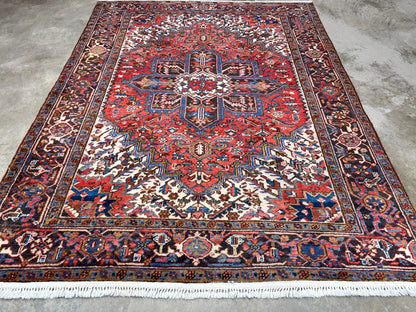6'6"x8'10" Hand-Knotted 100% Wool Herize Carpet - Area Rug