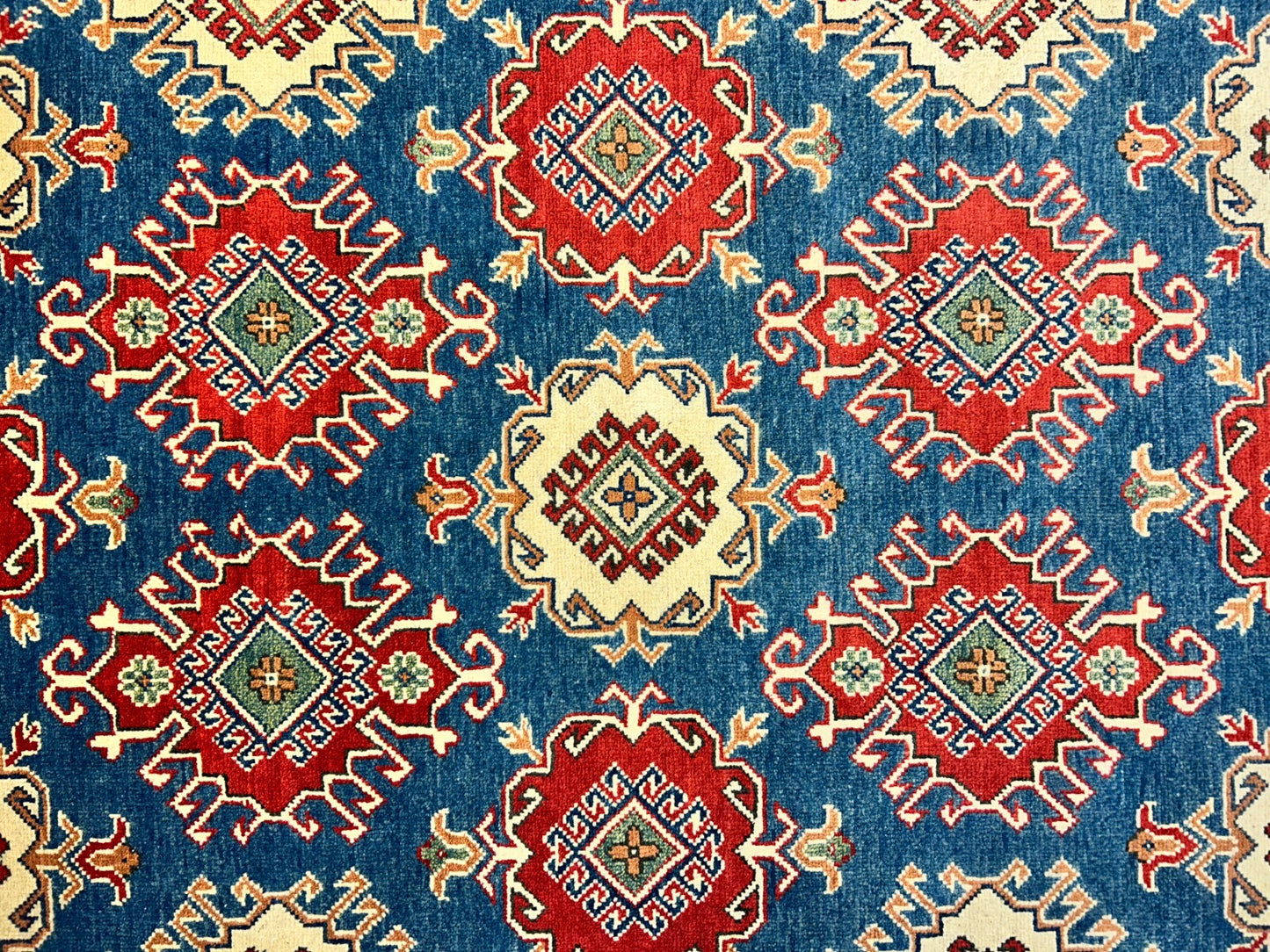 9'x12' Hand-Knotted 100% Wool Pile Kazak Rug