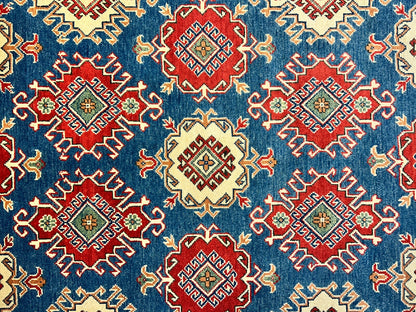 9'x12' Hand-Knotted 100% Wool Pile Kazak Rug