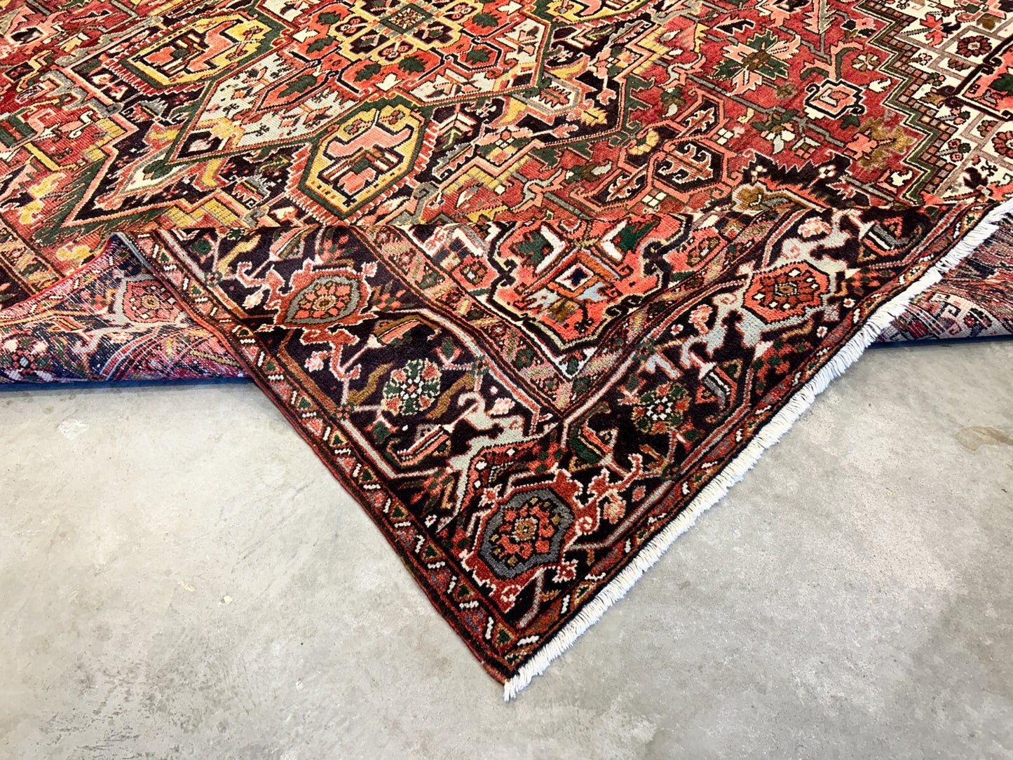 9'7"x12'8" Hand-Knotted 100% Lamb Wool Herize Carpet - Area Rug