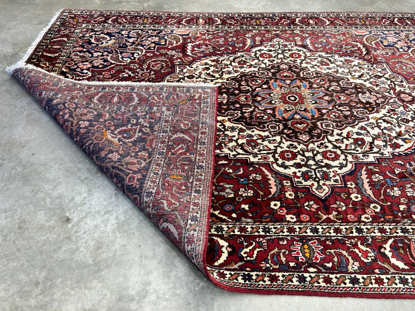 7'0"x10'3" Hand-Knotted 100% Wool Pile Bakhtiarie Carpet - Area Rug