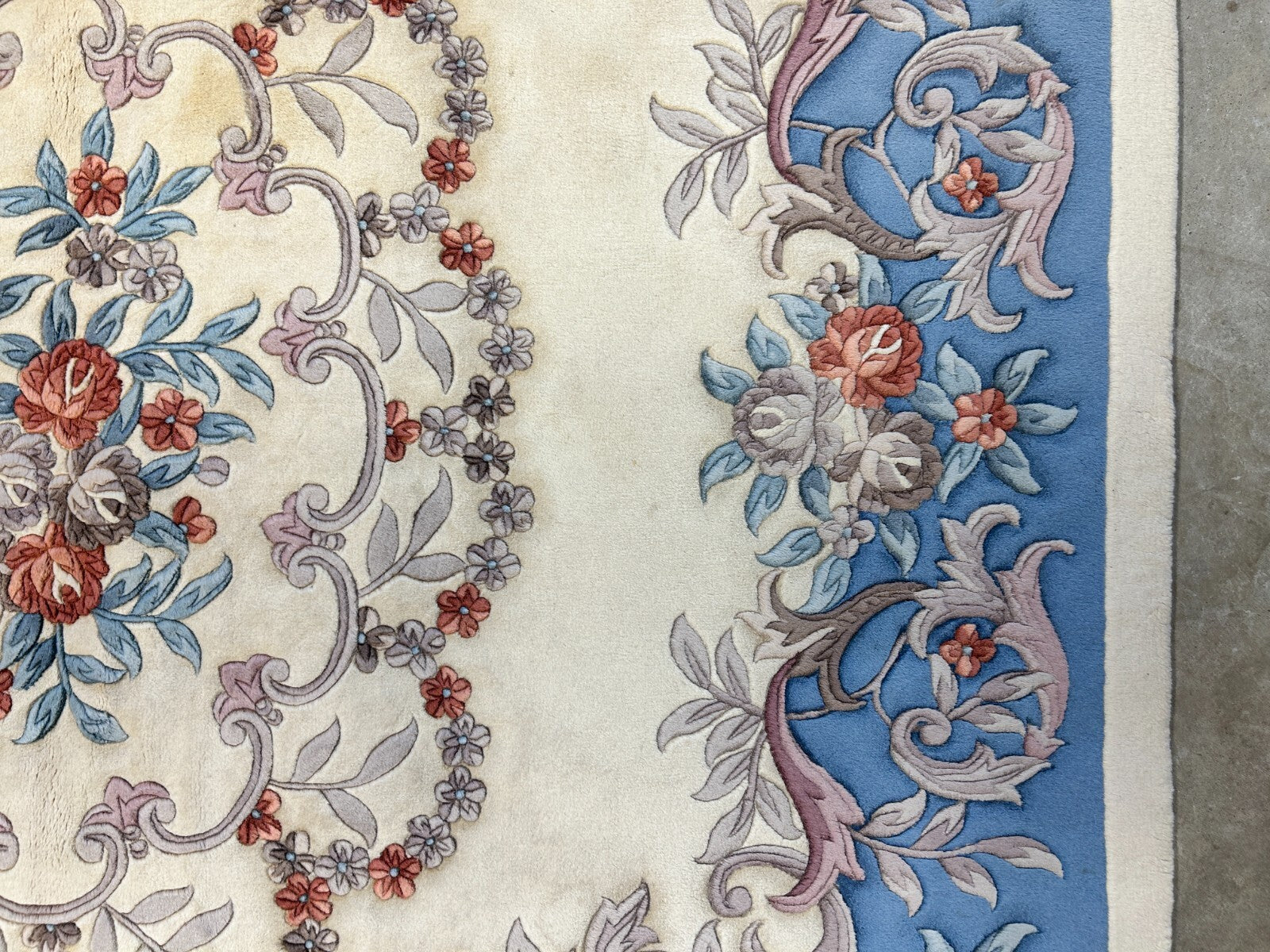 8'2" x 11'2" Hand-Knotted 100% Wool Carpet - Chinese Aubusson Area Rug