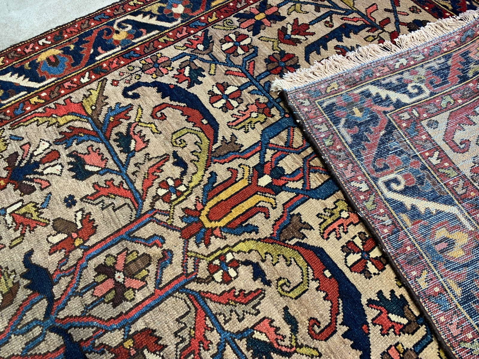 Collector Item -  4'4"x6'4" One-of-a-Kind Antique Fine Wool Bakhtiarie Rug