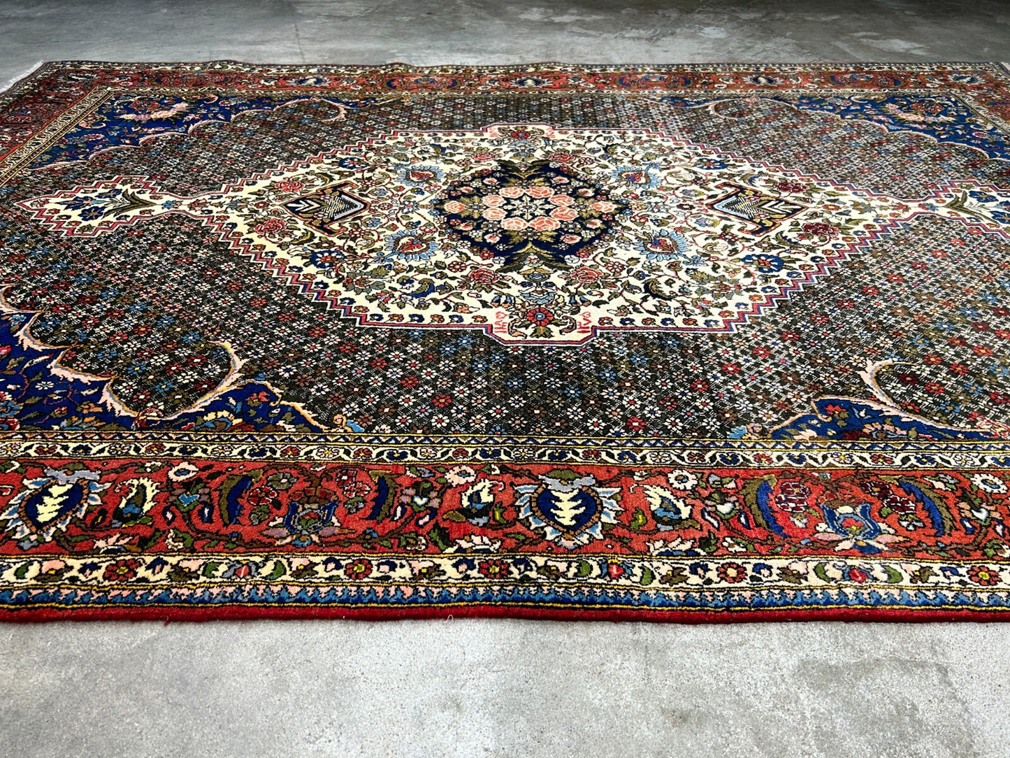 6'7"x9'9" Hand-Knotted 100% Wool Pile Bakhtiarie Carpet - Area Rug