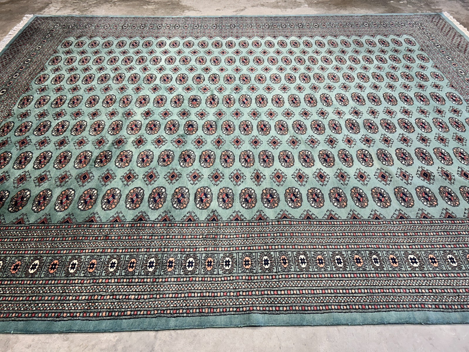 9'2"x12'2" Hand-Knotted 100% Wool Pile Bokhara Design Carpet - Area Rug