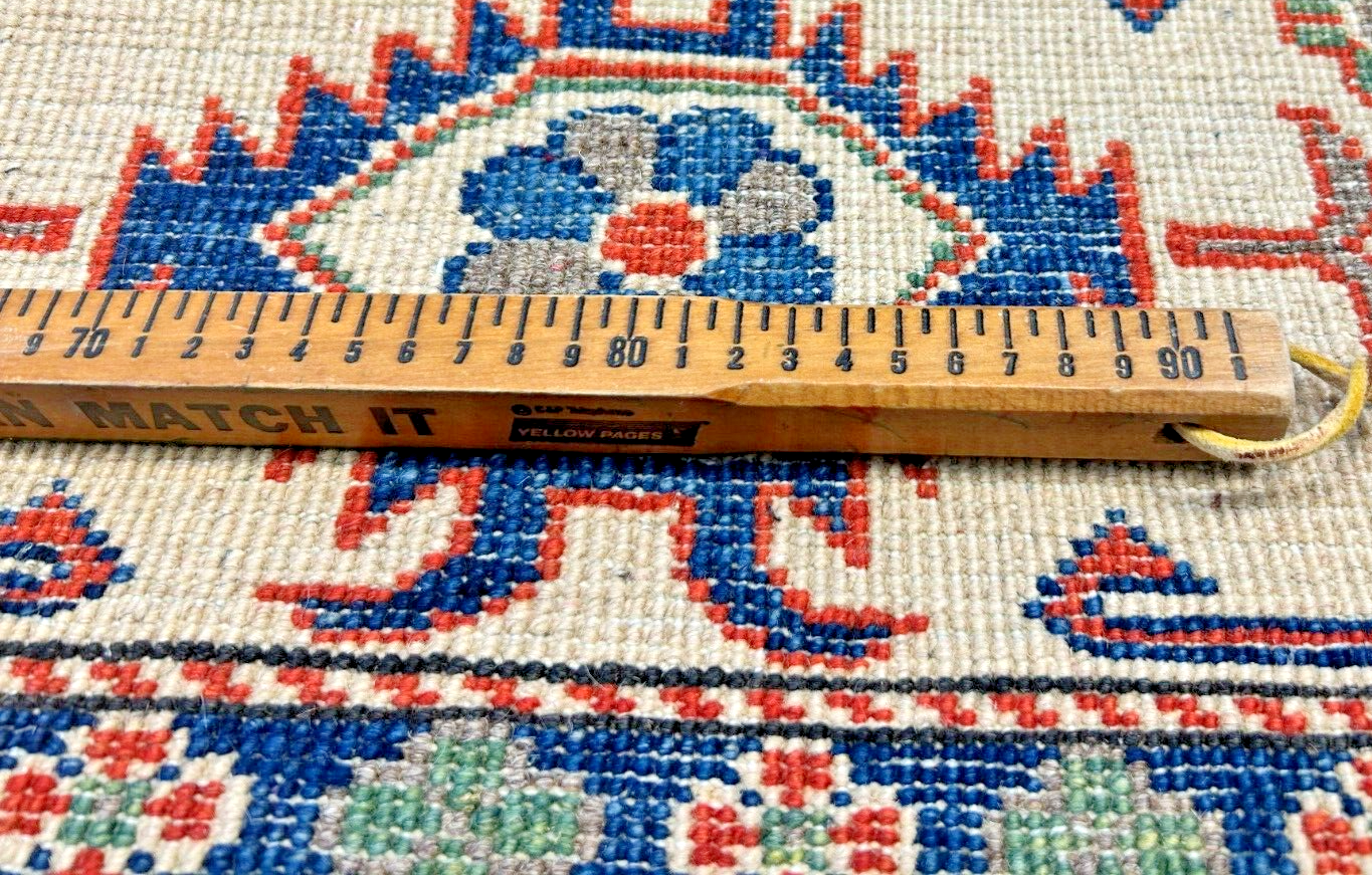 6'x8'8" Hand-Knotted 100% Wool Carpet - Fine Kazak Area Rug