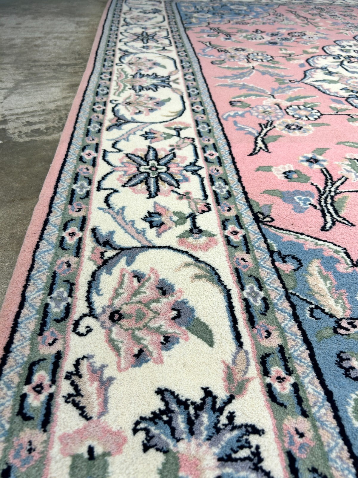 6'2"x8'10" Hand-Knotted 100% Wool Pile Tabrize Design Carpet - Area Rug