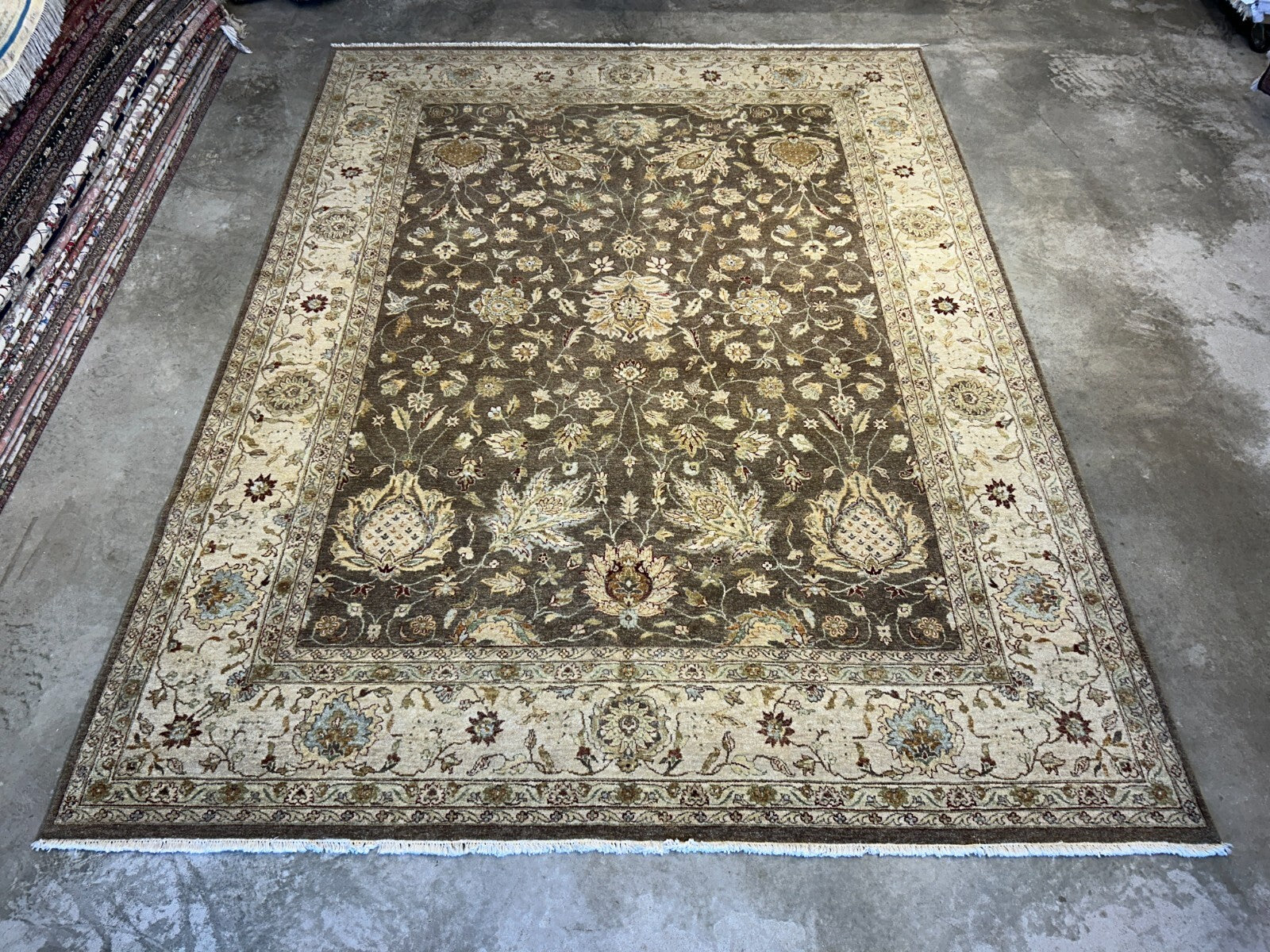 9'x12' Hand-Knotted 100% Wool Pile Agra Rug