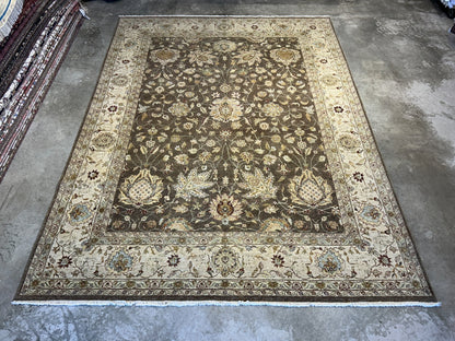 9'x12' Hand-Knotted 100% Wool Pile Agra Rug