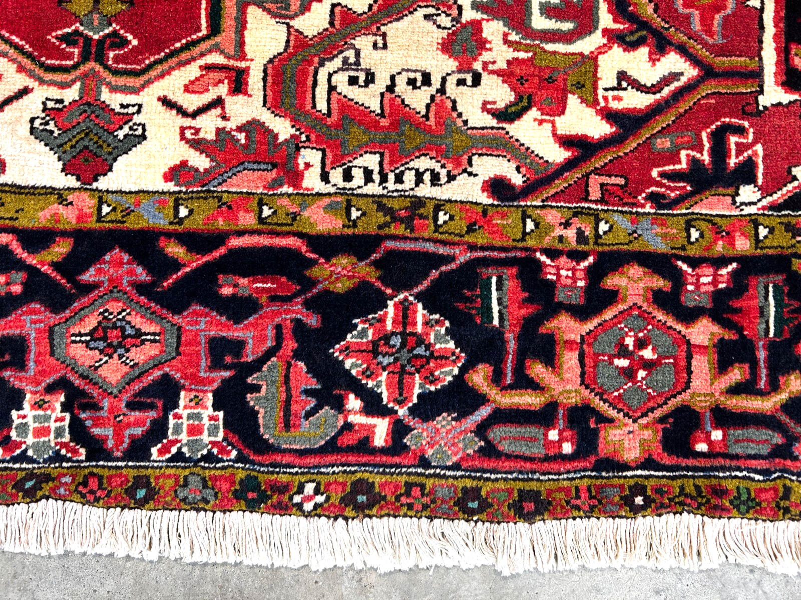 8'3" x 10'6'' Hand-Knotted 100% Wool Pile Herize Area Rug - Carpet