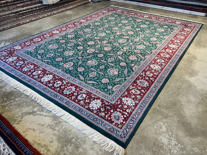 9'2"x12'8" Hand-Knotted 100% Wool Pile Oriental Rug