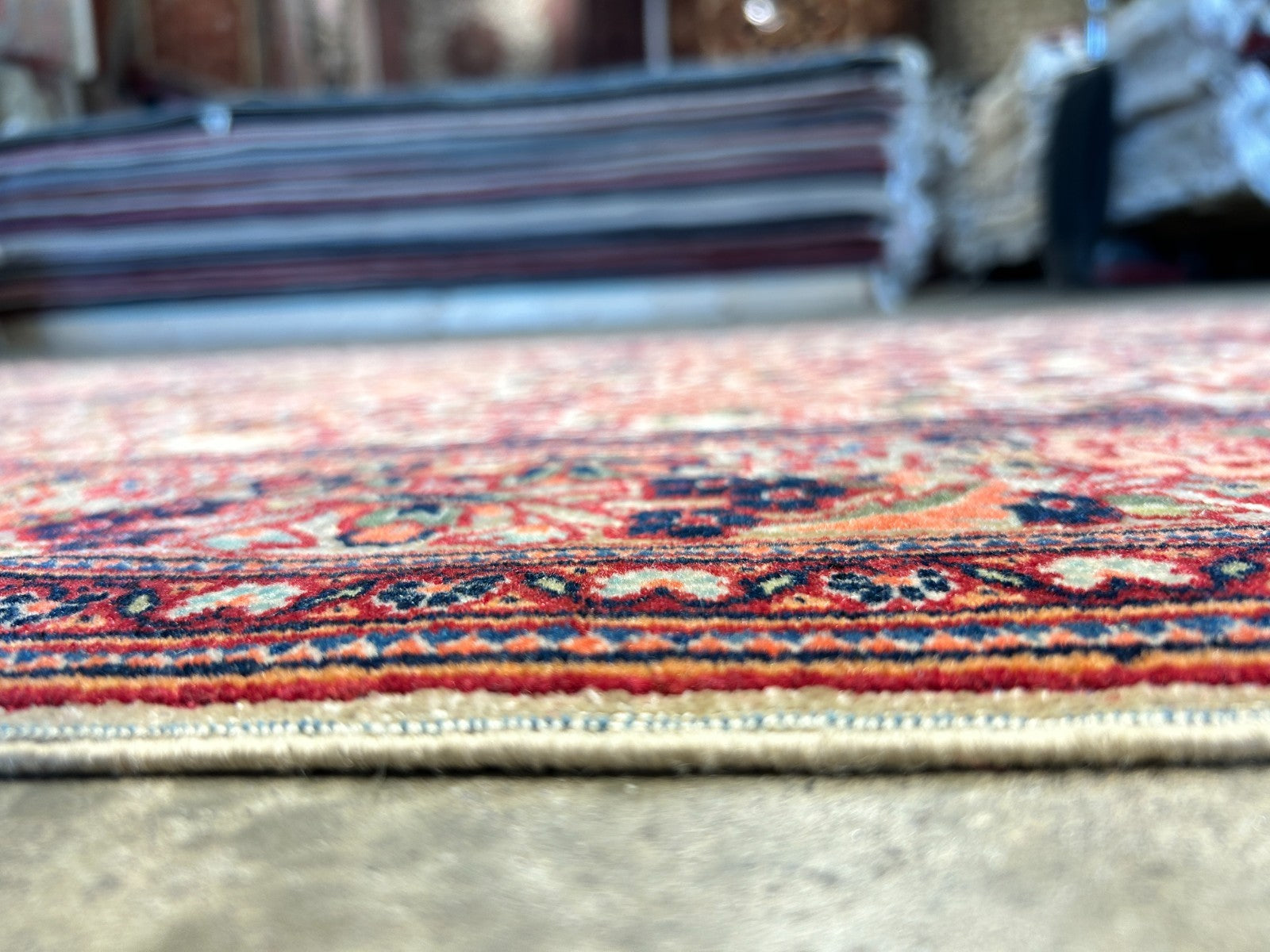 3'3"x5'4" Very Fine Hand-Knotted 100% Wool Pile Persiane Kashane Rug