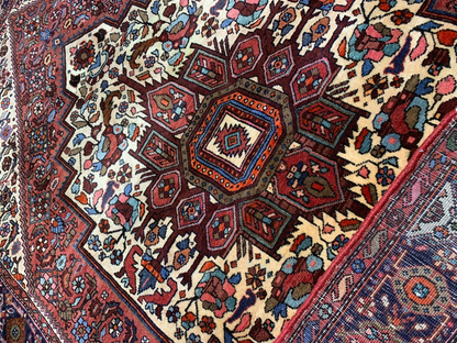 4'3"x6'6" Hand-Knotted 100% Wool Pile Bijare Gholtoghe Carpet - Area Rug