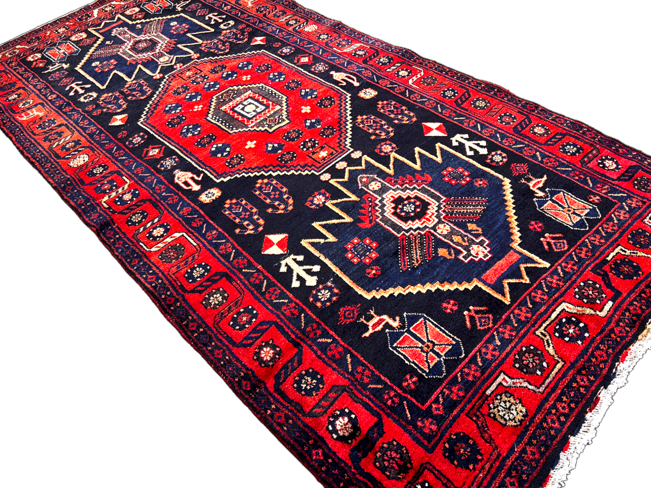 4'7" x 9'5" Hand-Knotted 100% Wool Carpet - Bidjare Area Rug