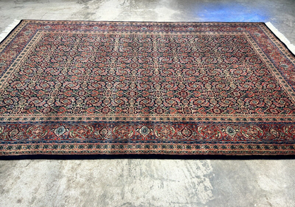 6'x9'2" Hand-Knotted 100% Wool Pile Herati Carpet - Area Rug