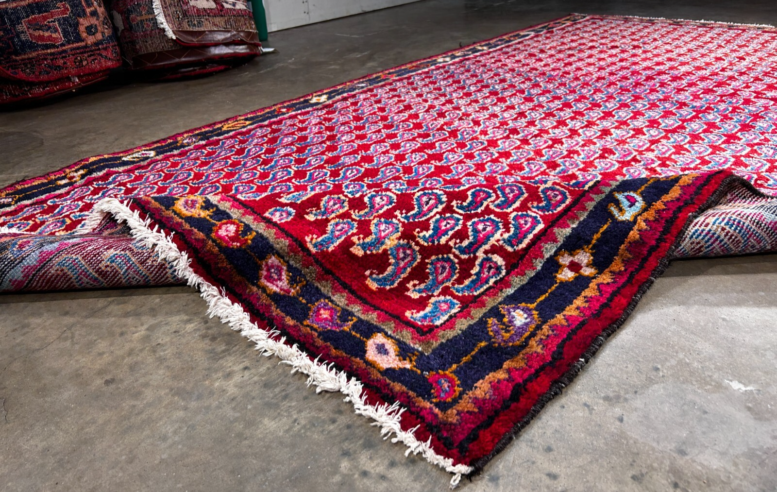 4'2" x 8'1" Hand-Knotted 100% Wool Carpet - Bidjare Area Rug