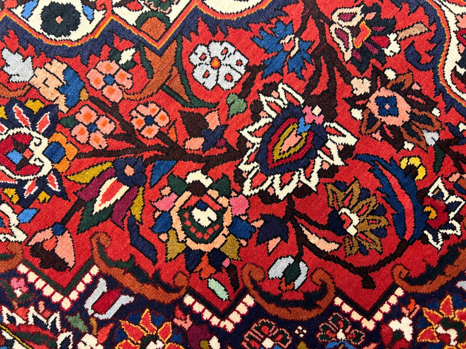 6'11"x9'8" Hand-Knotted 100% Wool Pile Bakhtiarie Carpet - Area Rug