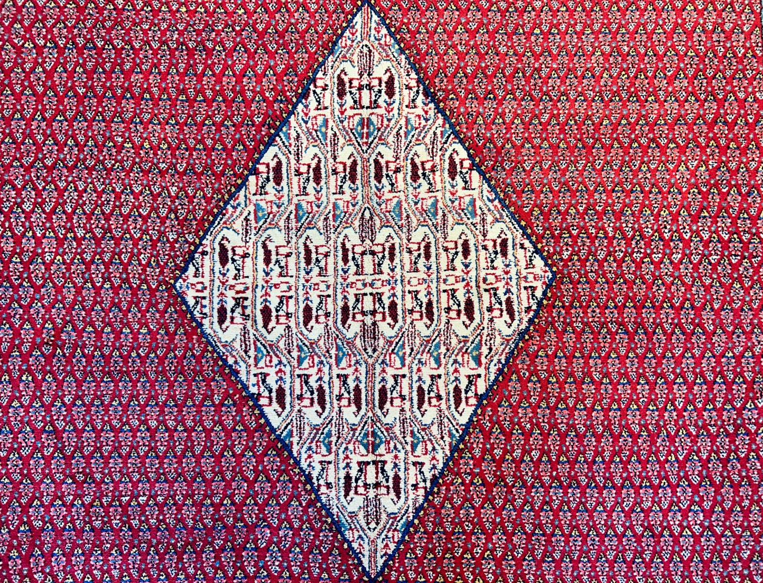 8'5"x12'1" Hand-Knotted 100% Wool Pile Hamadane Rug