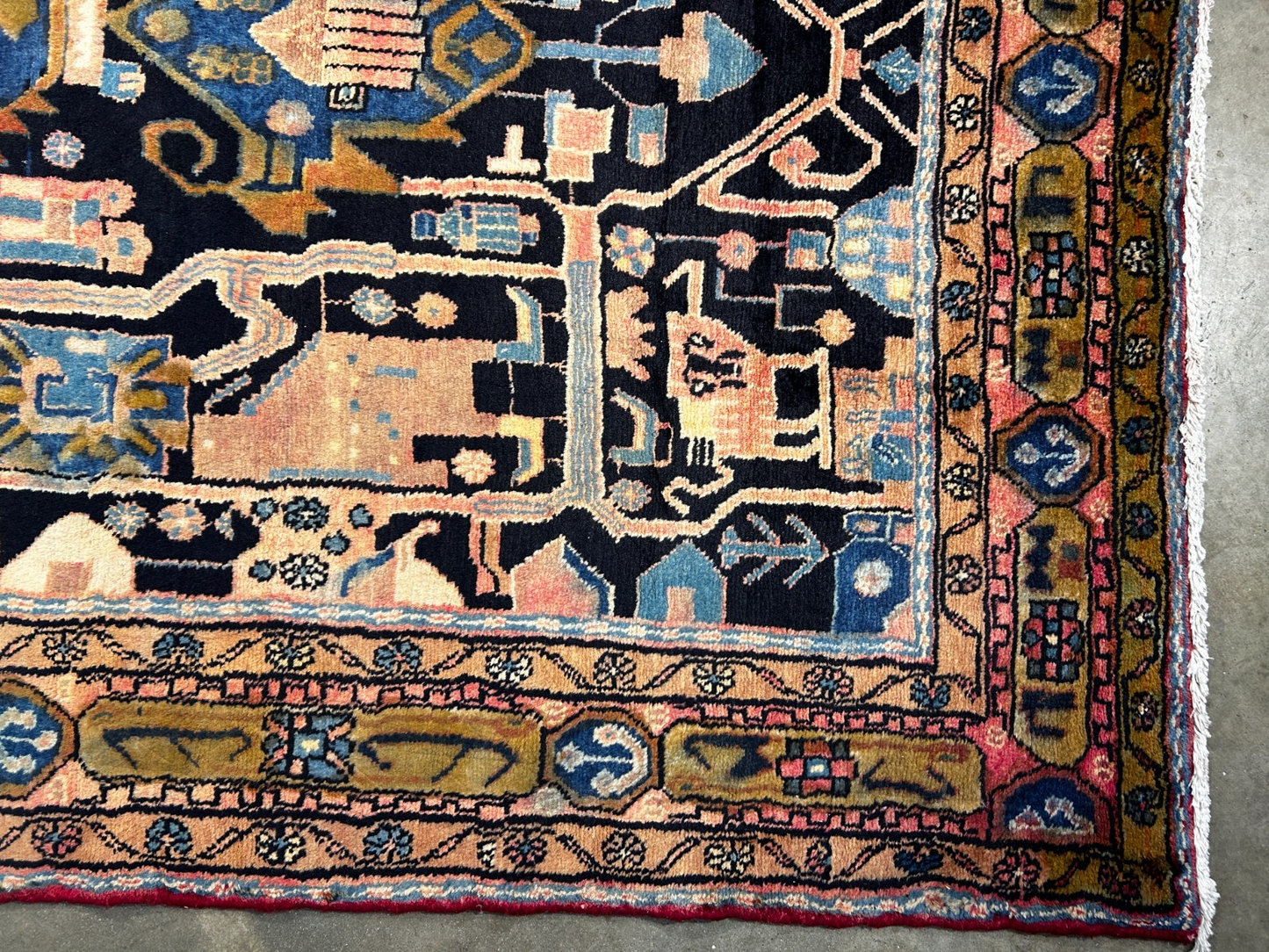 5'1" x 9'4" Hand-Knotted 100% Wool Carpet -  Hamadane Area Rug
