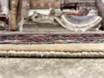 9'1"x12'1" Hand-Knotted 100% Lamb Wool Sarouke Design Carpet - Area Rug