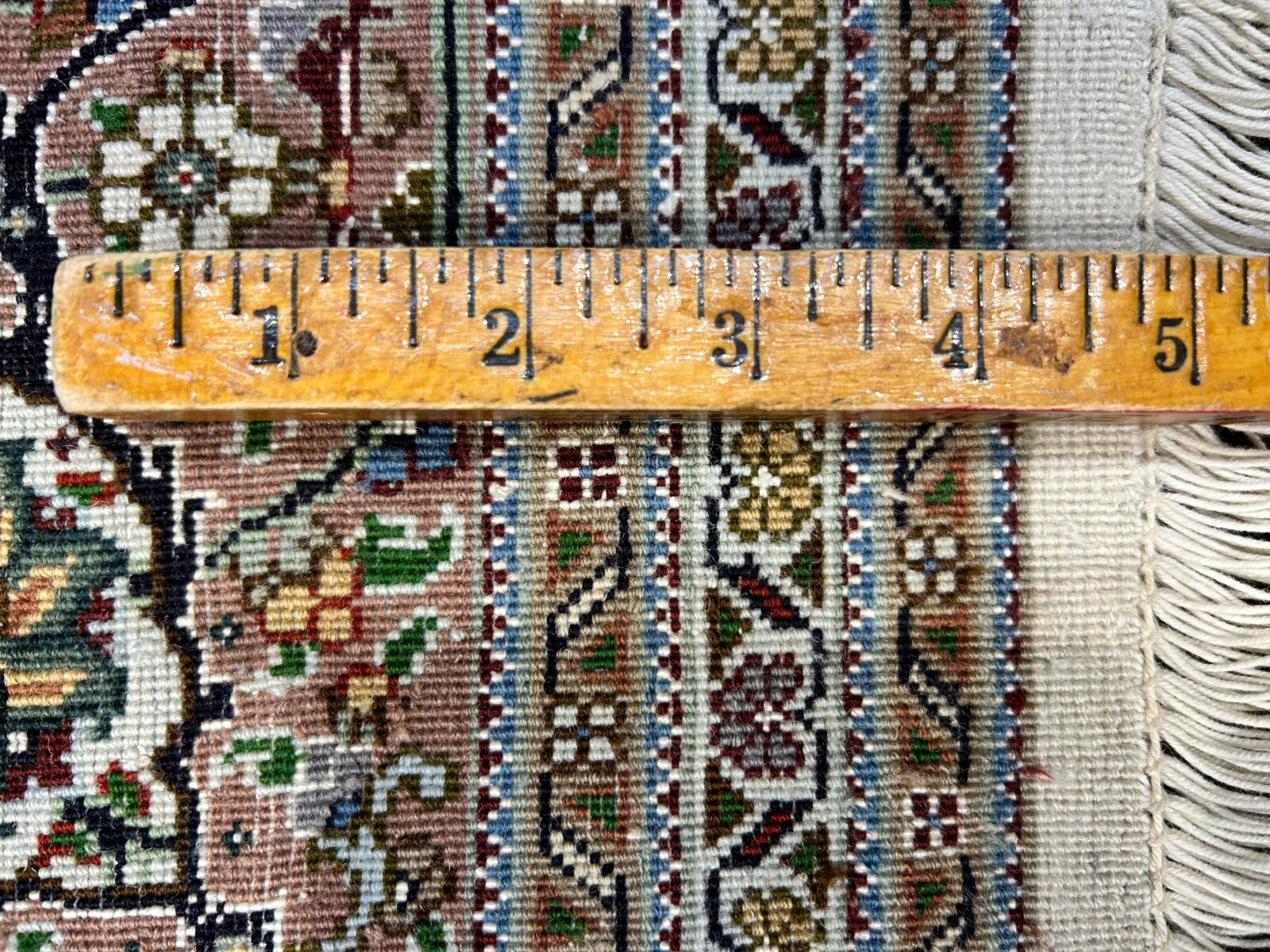 6'8"x10' Fine Hand-Knotted Wool & Silk Oriental Tabrize Rug - Area Carpet