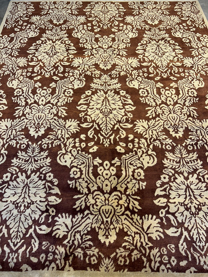 7'11"x9'11" Hand-Knotted 100% Wool Pile Tibetian Area Rug - Carpet