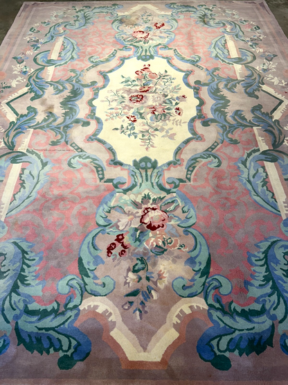 8'9"x11'10" Hand-Knotted 100% Wool Pile Oriental Rug  (Some stains on the Rug)