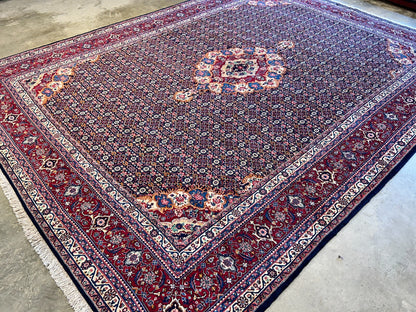 8'11"x11'8" Hand-Knotted 100% Wool Pile Bidjar Rug
