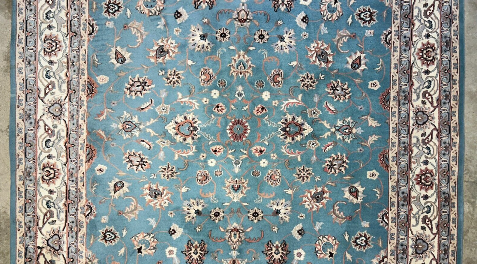 9'x12' Hand-Knotted 100% Wool Pile Kashane Design Carpet - Area Rug