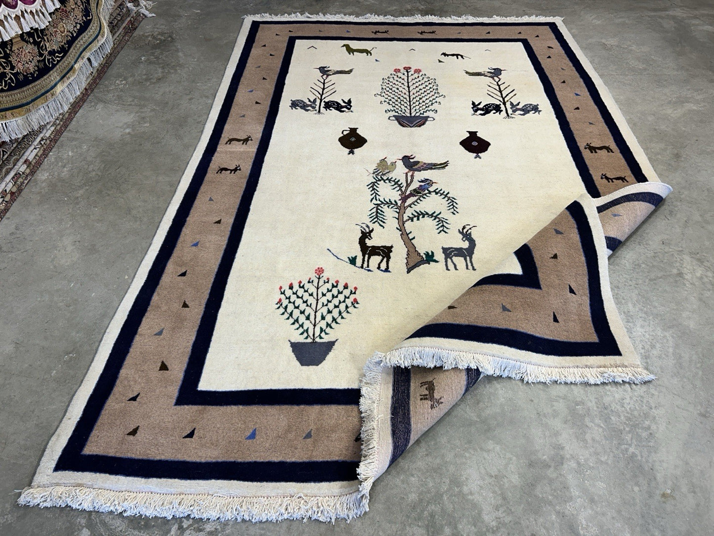 6’5”x9’6” Hand-Knotted 100% Wool Pile Oriental Area Rug - Carpet