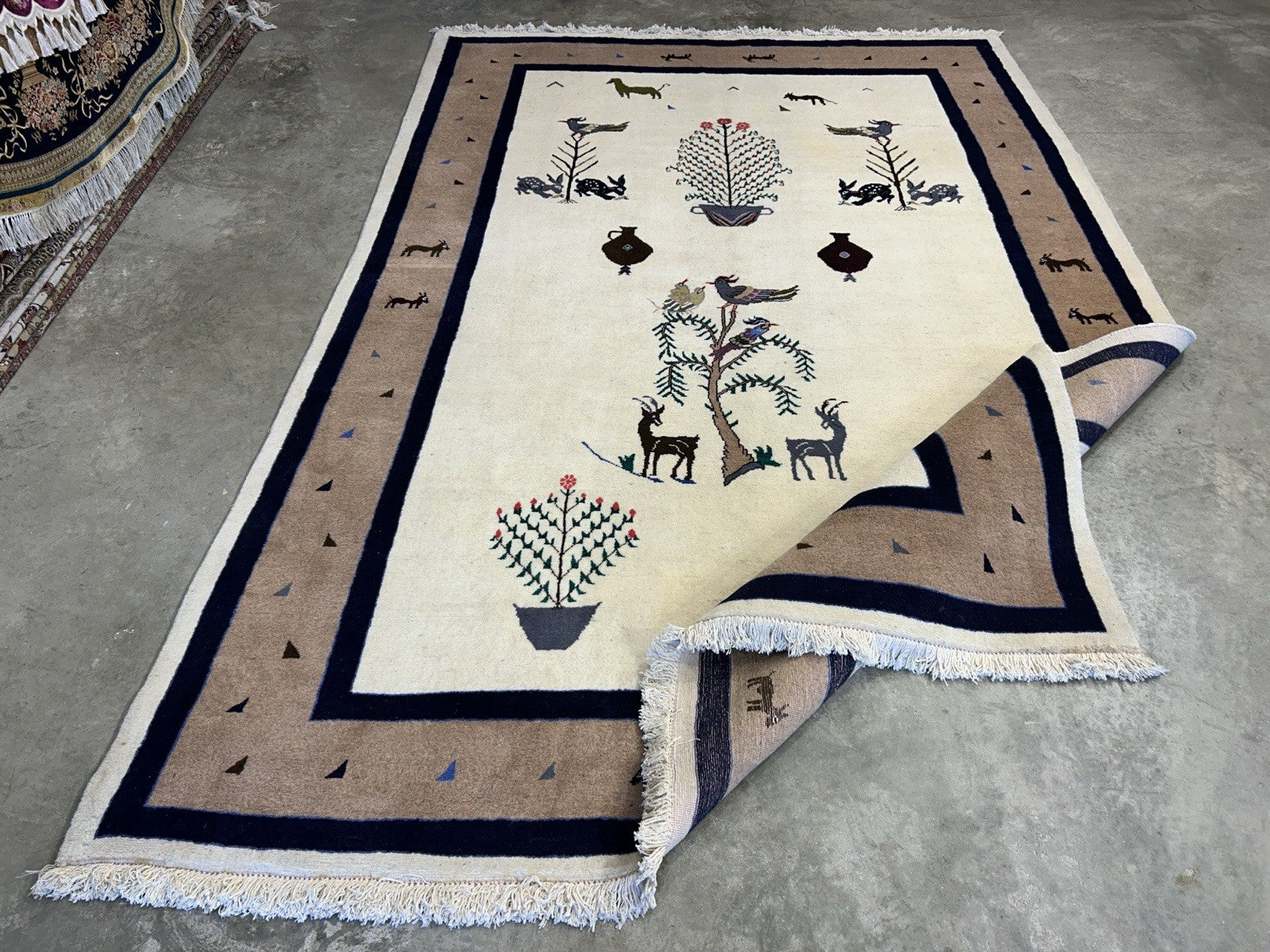 6’5”x9’6” Hand-Knotted 100% Wool Pile Oriental Area Rug - Carpet