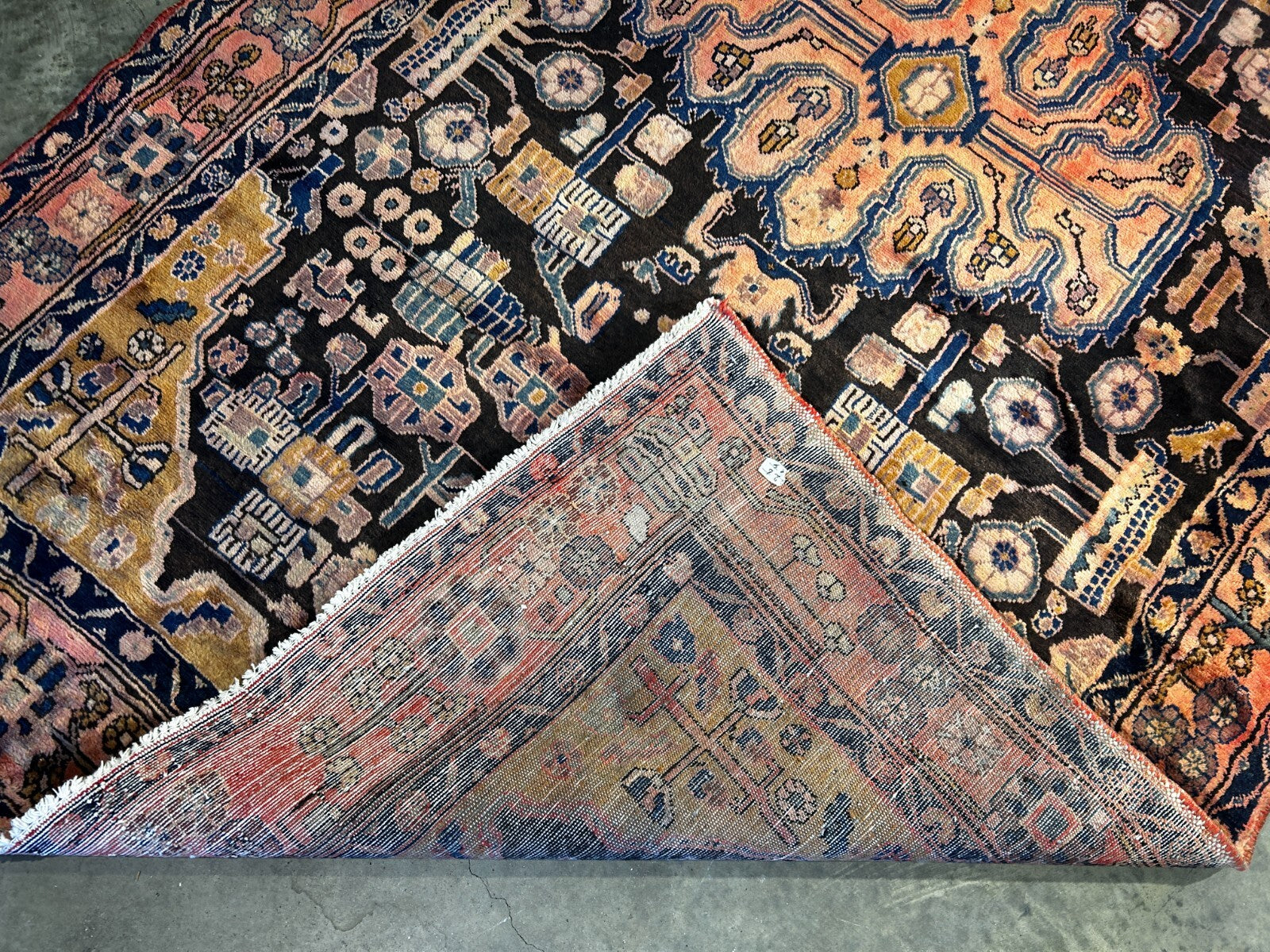 5'6" x 9'5" Hand-Knotted 100% Wool Pile Nahavande Area Rug - Carpet