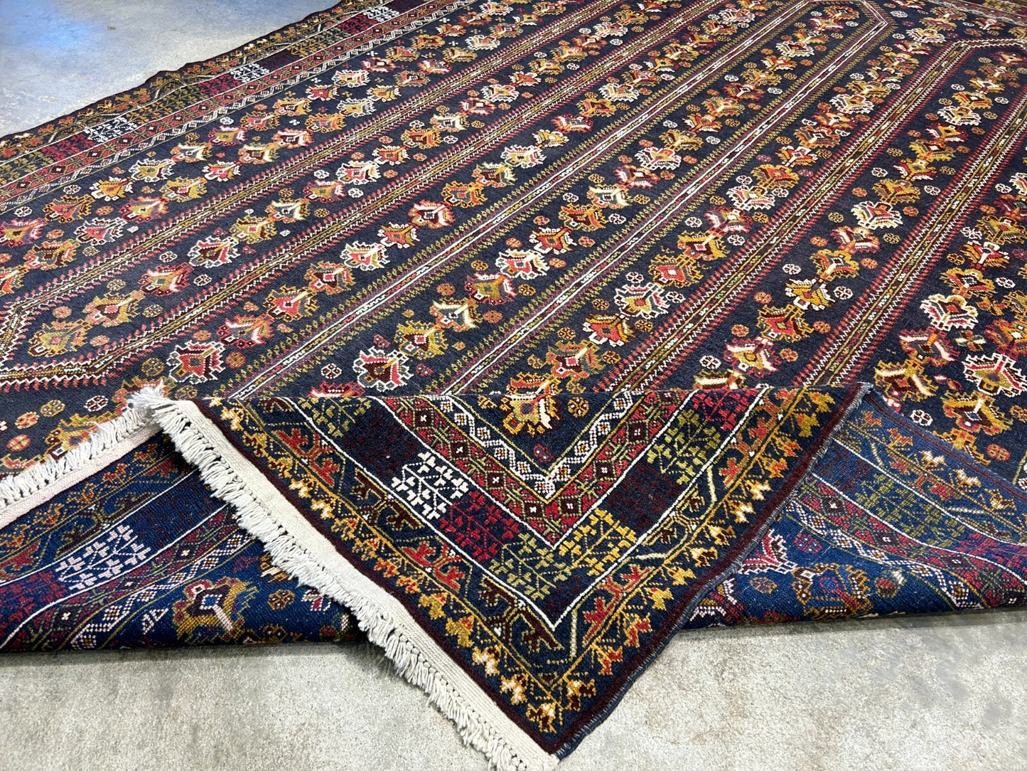 6'5"x8'9" Hand-Knotted 100% Wool Pile Balouchi Carpet - Area Rug