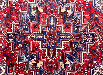 7'2"x10'1" Hand-Knotted 100% Wool Herize Carpet - Area Rug